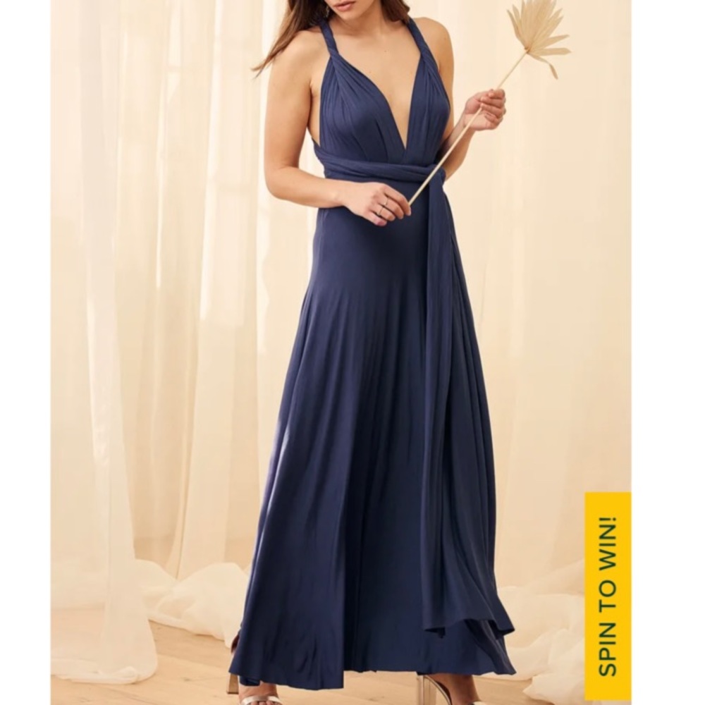 Lulu's Navy Blue Convertible Dress